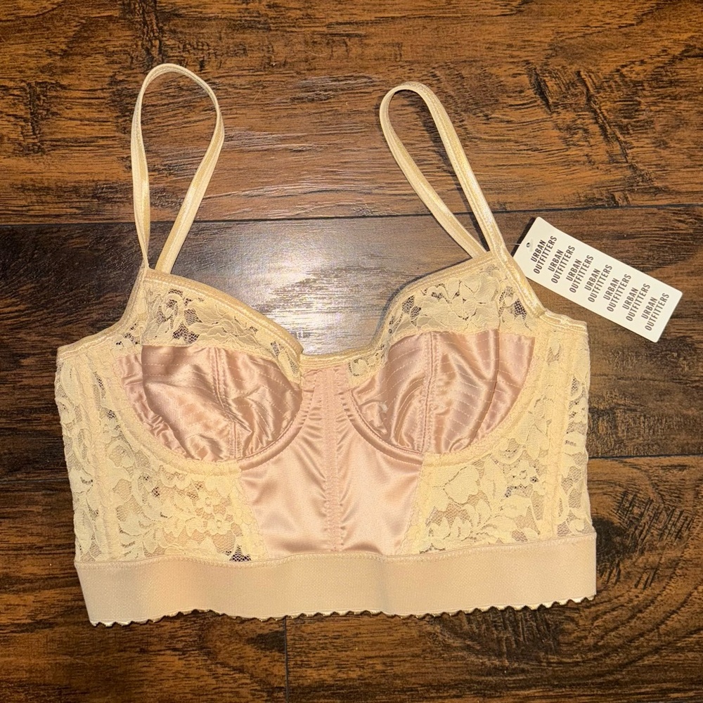 Urban Outfitters Satin & Lace Corset Top NWT